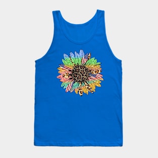 USA Flower 4th of Design Patriotic Tank Top